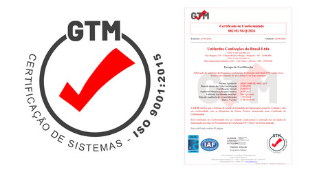 Certificação ISO 9001:2015 - GTM Certificação de Sistemas