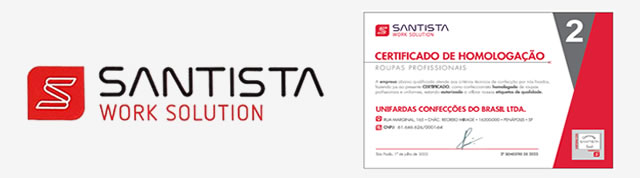 Certificado de Homologação Santista